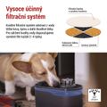 Vodná fontána EMOS H6101 Pet Care, 2,6 l, sivá