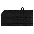 vidaXL Uterák pre hostí SOLUND 4 ks Čierna 15 x 21 cm 550 gsm
