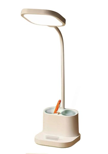 Platinet PDL008 stolná LED lampa 5W stmievateľná, integrovaná batéria 2400mAh, USB port, biela