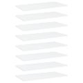 vidaXL Prídavné police 8 ks, biele 60x30x1,5 cm, drevotrieska
