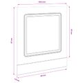 vidaXL Dvierka na umývačku Kalmar Čierny dub 60 x 1,5 x 57 cm