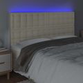 vidaXL Čelo postele krémové 160x5x118/128 cm umelá koža