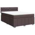 vidaXL Boxspring posteľ s matracom tmavohnedá 160x200 cm látka