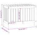 vidaXL Záhradný úložný box 76x42,5x54 cm masívna borovica