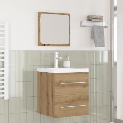vidaXL Sada kúpeľňového nábytku 2 pcs Remeselný dub Kompozitné drevo