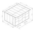 Koterec pre psa G21 KEN 886 - 322 x 275 cm, dvojmiestny, šedý