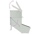 vidaXL Kŕmidlo pre králiky Strieborná 17,5 x 26 x 28,5 cm 1,5 kg