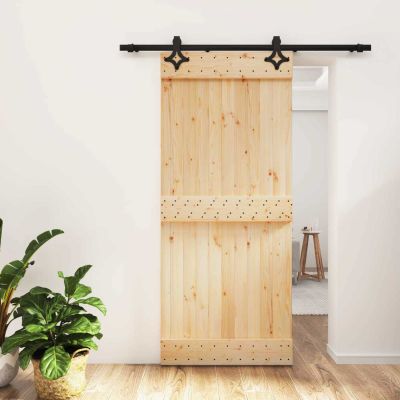 vidaXL Posuvné dvere Prírodná a čierna 90 x 210 cm