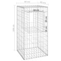 vidaXL Gabiónové koše/stĺpy 2 ks 50x50x100 cm železo