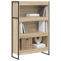 vidaXL Knižnica 80 x 30 x 121 cm Kompozitné drevo Sonoma