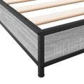 vidaXL Posteľný rám sivý dub sonoma 200x200 cm kompozitné drevo a kov