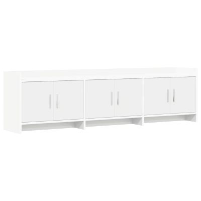 vidaXL TV skrinka 168 x 33 x 47 cm Biela Kompozitné drevo