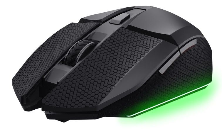 Trust GXT122 FELOX+/Herná/Optická/Pre pravákov/10 000 DPI/USB+BT/Čierna