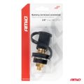 Konektor napájania batérie čierny mínus s krytkou 3/8 M10 12V 24V 48V 250A AMIO-03813