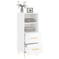 vidaXL Komoda lesklá biela 34,5x34x90 cm spracované drevo