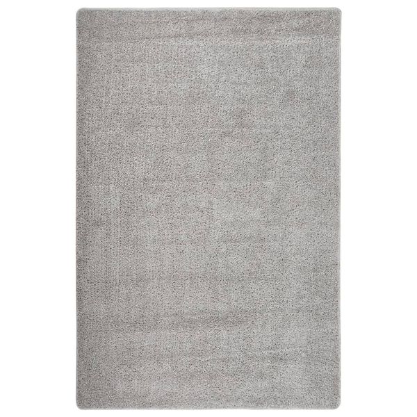 vidaXL Chlpatý koberec bledosivý 200x290 cm protišmykový
