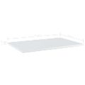 vidaXL Prídavné police 4ks, lesklé biele 60x40x1,5cm, kompozitné drevo
