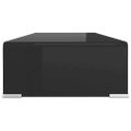 vidaXL Sklenený TV stojan/stojan pod monitor, čierny, 70x30x13 cm