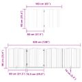 vidaXL Brána pre psa s dverami sklad. 6 panelov 480 cm topoľové drevo