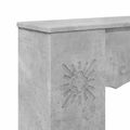vidaXL Rám krbu Betónovo sivá 102 x 20 x 102 cm Kompozitné drevo