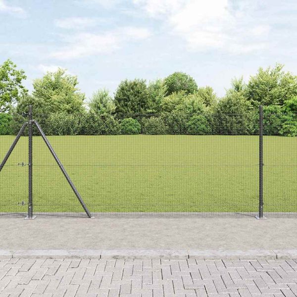 vidaXL Vonkajší zváraný drôtový plot s betónovým základom 10 x 1 m