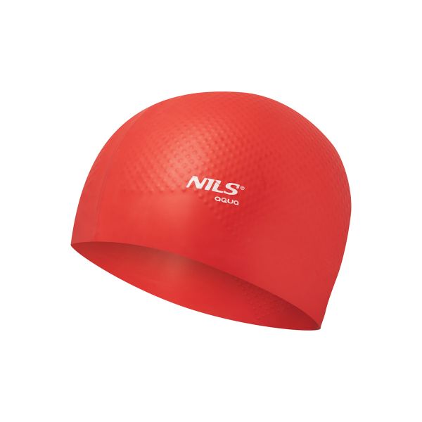 Silikónová čiapka NILS Aqua NQC Dots červená