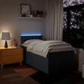 vidaXL Posteľný rám boxsping s matracom modrý 80x200 cm látka