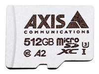 Pamäťová karta flash (adaptér microSDXC na SD v cene) – 512 GB – A2 / UHS-I U3 / Class10 – microSDXC UHS-I – pre AXIS D3110, M3085, M3086, M5075, M7116, P3818, Q1656, Q1715, Q1942, Q6100; P37 Series