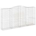 vidaXL Oblúkový gabionový kôš 4 ks 400x50x200/220cm pozinkované železo