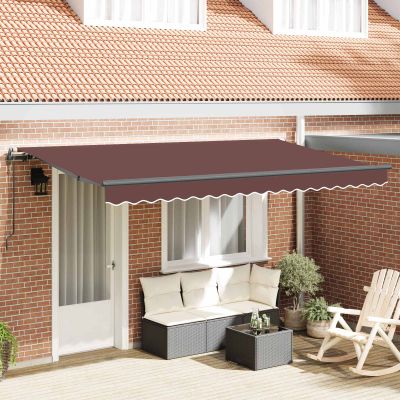 vidaXL Zatemniteľná markíza Hnedá 400 x 200 cm látka