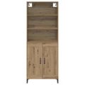 vidaXL Highboard 2 ks dub artisan 69,5 x 34 x 180 cm Kompozitné drevo