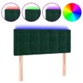 vidaXL Čelo postele s LED tmavozelené 80x5x78/88 cm zamat