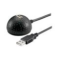 Kábel USB 2.0 GOOBAY predlžovací s podstavcom na stôl, čierny