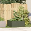 VidaXL kvetináč Olive Green 80x80x40 cm Oceľ valcovaná za studena