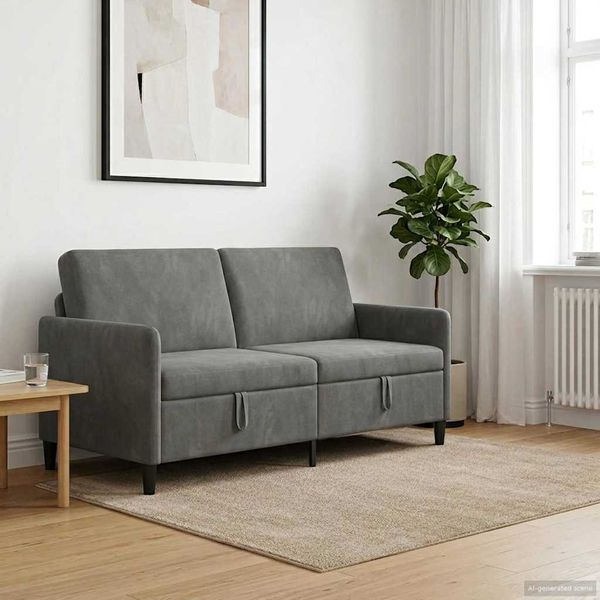 vidaXL Sofa s úložným priestorom Tmavosivá 172 x 78 x 87 cm Polyester