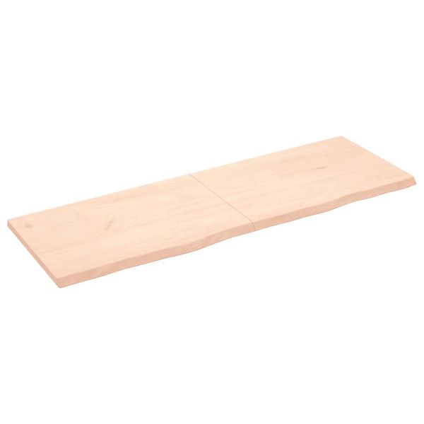 vidaXL Nástenná polica 180x60x(2-4) cm neošetrený dubový masív