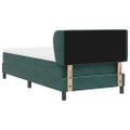 vidaXL Posteľ s pružinovým rámom Tmavozelená 90 x 200 cm Zamat