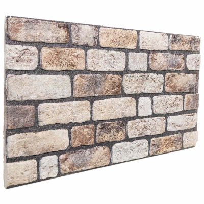 vidaXL Nástenné panely 10 pcs Svetlohnedá 100 x 50 cm EPS pena