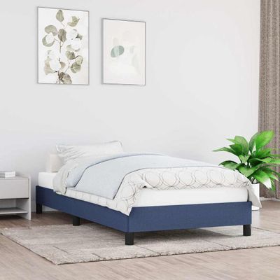 vidaXL Rám postele bez matraca Modrá 80x200cm Látka