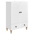 vidaXL Servírovacia skriňa Biela 66 x 34,5 x 95 cm Kompozitné drevo