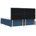 vidaXL LED box s pružinami s matracmi Modrá 200 x 200 cm látka
