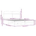 vidaXL Posteľný rám bez matraca 150x200 cm hnedý dub kompozitné drevo