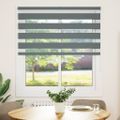 vidaXL Zebra roleta tmavošedá 120x100 cm šírka látky 115,9cm polyester