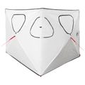 vidaXL Poľovnícky stan 145 x 145 x 150 cm Biela s blackoutom