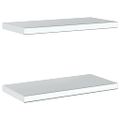 vidaXL Nástenné police 2 ks 50x23,5 cm strieborné nehrdzavejúca oceľ