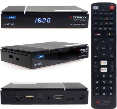 OCTAGON SPIRIT PRO MAX 8K HDR10+ Android, TV IP OTT, BT OCTAGON SPIRIT PRO MAX 8K HDR10+ Android, TV IP OTT, BT