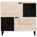 vidaXL Servírovacia skriňa Biele umývanie dokončenie 80 x 33 x 75 cm
