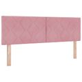 vidaXL Posteľ boxspring s matracom Ružová 160 x 200 cm Zamat