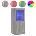vidaXL Komoda s LED svetlami sivá sonoma 41x37x100 cm