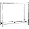 vidaXL 2-posch. stojany na pneumatiky 2ks strieborné 110x40x110cm oceľ